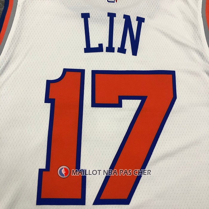 Maillot New York Knicks Jeremy Lin NO 17 Association Blanc